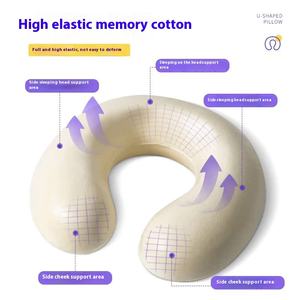 Nuovo Cuscino Cervicale Personalizzato in Memory Foam a Lenta Ripresa, Anti-Acaro, 100% Poliestere, Leggero, per Viaggi in Aereo - Product Image 2