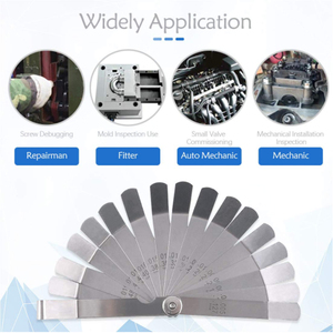 Jauge d'espacement à double marquage, outil de mesure de confortable, métrique et impérial de 15 à 16 lames, pour mesurer la largeur/épaisseur - Product Image 6