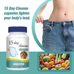 Капсулы для похудения с экстрактом женьшеня и листьев лотоса, травяные добавки для индивидуального контроля веса, 15-дневное очищение кишечника - Product Image 2
