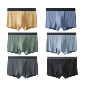 Ropa interior de hombre de cintura media de fabricante, calzoncillos bóxer de algodón de color sólido para hombre - Product Image 2