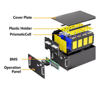 Sistem Cadangan Daya Baterai Rumah Rakit Rak 51.2V LiFePO4 Semi-solid State Battery Pack 100Ah Garansi 10 Tahun Inverter Hybrid