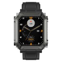 Reloj Inteligente con Carga Magnética, Pantalla TFT Digital, 50 mm, Cuadrado, OGS, Táctil Completo, Frecuencia Cardíaca 24H + SpO2, Resistente al Agua IP68, para Deportes al Aire Libre