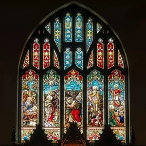 Custom Texture architettonica chiesa finestre trasparenti Tiffany pannelli di vetro all'ingrosso decorazione arte finestre di vetro