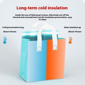 Sac isotherme commercial personnalisable en non-tissé jetable, emballage portable en feuille d'aluminium pour lait recyclable - Product Image 3