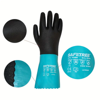 Gants de sécurité en caoutchouc PVC NBR certifiés CE, 30 cm, imperméables aux produits chimiques et à l'huile, pour la protection des mains au travail