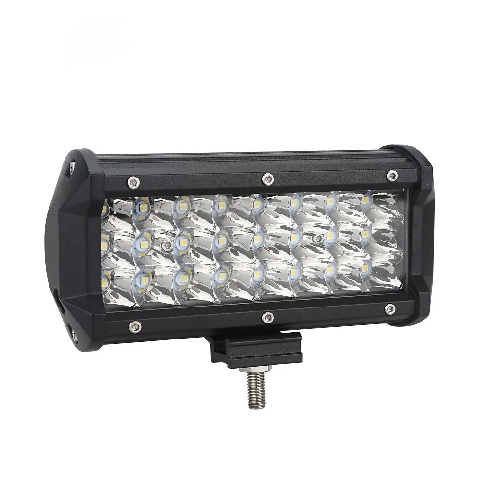 Lampu Led proyektor 72W 7 inci, kit batang cahaya putih Universal Super terang untuk motor Jeep Wrangler
