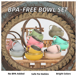 2025 nuevo juego de cucharas de silicona sin BPA platos y utensilios para niños de grado alimenticio de 0 a 12 meses ecológicos - Product Image 2