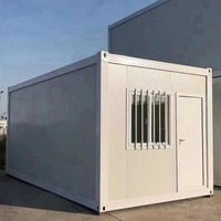 Maison conteneur pliable de 20 pieds, mobile, préfabriquée en acier, pour construction temporaire, cabine, hôtel, villa, entrepôt, modulaire