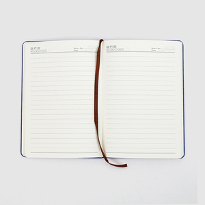 Su misura con copertina rigida A5 diario di lino di alta qualità blu tessuto Custom Planner all'ingrosso <span class=keywords><strong>quaderni</strong></span> di scuola - Product Image 3