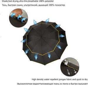 62 Inch Lớn Ô Golf 10 Xương Sườn Gấp Đôi Tán Huyệt Không Thấm Nước Ô - Product Image 3