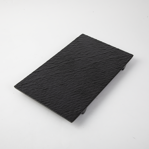 Présentoir à sushi japonais, assiette <span class=keywords><strong>en</strong></span> ardoise noire, plateau à vaisselle, ardoise durable, <span class=keywords><strong>barbecue</strong></span>, texture <span class=keywords><strong>en</strong></span> <span class=keywords><strong>pierre</strong></span>, assiette rectangulaire <span class=keywords><strong>en</strong></span> mélamine - Product Image 5