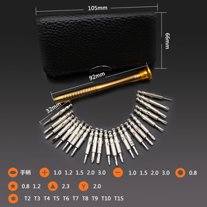 Kit obeng magnetik Mini, peralatan reparasi DIY kecil presisi 25 1 untuk bantalan ponsel komputer Tablet aksesori elektronik - Product Image 6