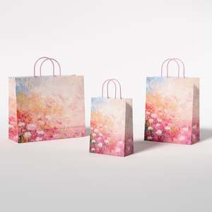 Bolsas de Papel Kraft Biodegradables con Asas Retorcidas, Embalaje Artesanal de Lujo, Logotipo Personalizado para Compras en Supermercados, Color Personalizado - Product Image 1