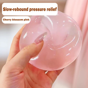 Balle Squishy en Maltose Transparente, Jouet Sensoriel Anti-Stress à Presser Doucement, Jouet Fidget à Rebond Lent pour Enfants et Adultes - Product Image 5