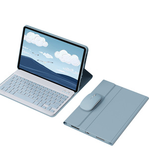 Pour <span class=keywords><strong>OPPO</strong></span> Pad Air 10.36 pouces 2022 tablette clavier souris couverture complète souple support rabattable - Product Image 1