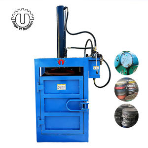 Broyeur de fûts en acier automatique de 55 gallons, robuste, hydraulique, moteur diesel, presse à balles - Product Image 1