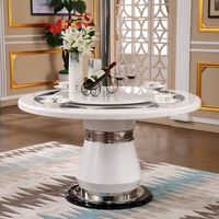 Modern Simple European Style 6-Personen-Esstisch Stuhl Set Natur marmor Massivholz Schwarz Weiß Plattenspieler für kleine
