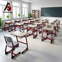 Meubles de classe modernes personnalisables, table d'étude, petit bureau réglable en hauteur pour enfants, ensemble chaise et bureau pour étudiants, chaises pour l'école