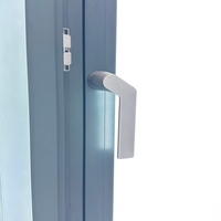 Ventana de Aluminio Abatible Hacia Afuera con Mosquitera, Multiusos para Cocina, Dormitorio, Balcón