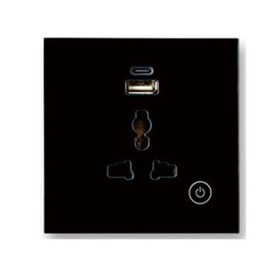 Enchufe de Pared Inteligente Wifi Tuya para Reino Unido/UE/EE. UU., Tipo C, Enchufe Eléctrico Universal con Interruptor Táctil - Product Image 1