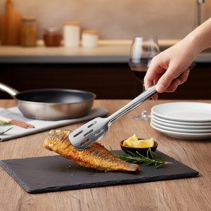 Pinze da cucina in acciaio inossidabile stile tradizionale pinzette per Chef in oro eco-friendly per servire scatola di pesce 120 nuovi pezzi - Product Image 3