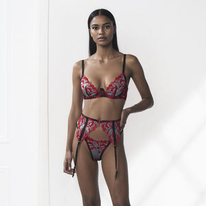 Set di mutandine con reggiseno in pizzo di alta qualità <span class=keywords><strong>intimo</strong></span> da <span class=keywords><strong>donna</strong></span> Push-Up con Logo per ragazza carina in vita per uso quotidiano - Product Image 5