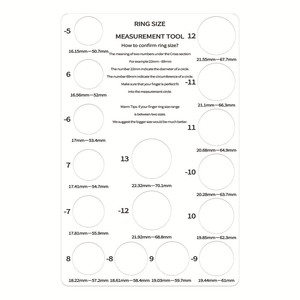 Outil de mesure de la taille de bague, mesureurs de bague ronds en plastique pour la fabrication de bijoux, outils et équipements - Product Image 5