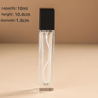 Flacon de parfum en verre simple de 5 ml et 10 ml, distributeur cosmétique, flacon pulvérisateur, flacon pressé, échantillon