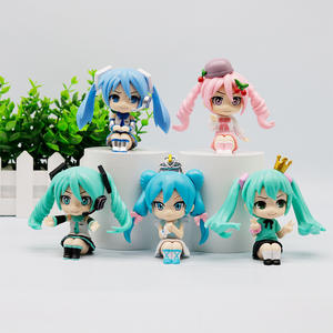 Set de Figuras de Acción de Anime Adorable Cantante de Dibujos Animados Hatsune Miku Juguetes al Por Mayor Ornamento de Mesa para Pastel Colgante Regalos para Niños - Product Image 4