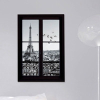 Autocollants muraux écologiques, autocollants muraux amovibles imperméables, autocollant mural 3d de la tour Eiffel, autocollants de décoration pour la maison, autocollant mural en Pvc