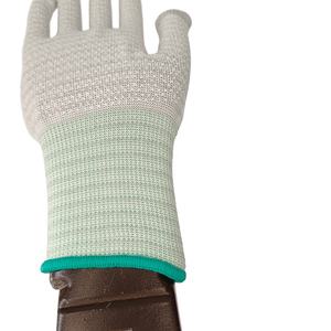 13G ESD شريط الكربون سلس محبوك قفاز العمل قبضة PVC منقط عدم الانزلاق مكافحة ساكنة قفازات للصناعة - Product Image 4