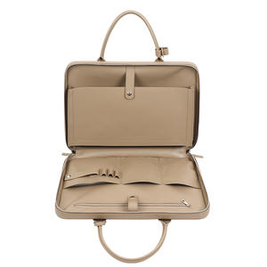 NOVOTE Bolso de Cuero Personalizado para Ordenador, Bolsa Portátil de Mano con Patrón de Lychee de Cuero Genuino para Hombre - Product Image 3