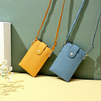 Sac à bandoulière pour téléphone en cuir PU pour femme, fermeture éclair, poche cachée pour téléphone portable, taille moyenne, écologique, léger, tendance