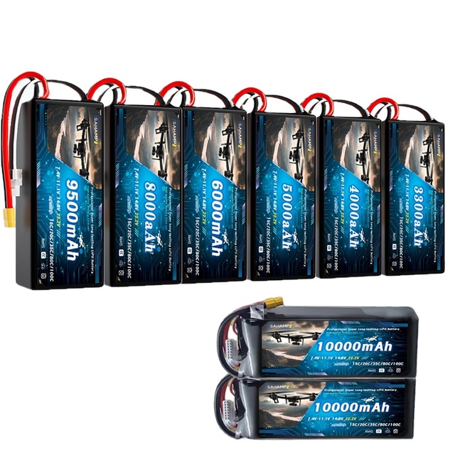 Enerforce 6S 22.2V 10000mah Lipo Battery for RC Drone FPV UAV Aircraft 3S 6S 60C 100C 6000mAh 8000mAh Lithium Ion Batteries Pack