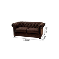 Discothèque américaine Cigar Lounge Canapé à boutons en cuir de haute qualité personnalisé Canapé Bar Whisky Cocktail Fauteuil à dossier haut