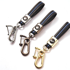 Car Keychain A3945 Zinc Alloy <b>Leather</b> Strap Metal Hook For Car Keys Gift - Product Image 2