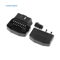 Universal OBD2 16-poliger quadratischer L-Typ-Auto anschluss OBDII-Adapterst ecker mit Schrauben