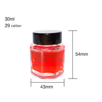 Bouteille d'encre en verre de triangle du prix usine 50ML pour le style de recharge de stylo plume avec le bouchon à vis