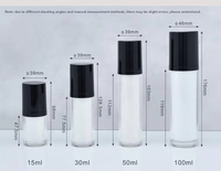 Ensemble de pots cosmétiques en acrylique 30g-50g, flacon à double paroi, pot à crème vide, flacon pompe pour lotion, emballage pour soins de la peau
