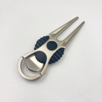 SY 38 Vente en gros usine Outil de réparation de divots de golf en métal vierge avec revêtement en caoutchouc, personnalisable avec logo, accessoires marqueur de balle Guangdong