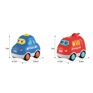 HUANGER Giocattoli Regalo per Neonati e Bambini, Set di <span class=keywords><strong>2</strong></span> Auto Cartoon Carine con Suoni e Luci, Giocattoli Natalizi, Set di Veicoli della Polizia - Product Image 3