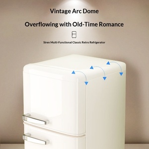 Xiling Retro Small Household Dual-Door Refrigerator 159L Capacity Dual-Zone Level-One Energy-Saving DUAL-ZONE Keep - Product Image 2