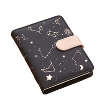 Carnet Kawaii A6 Mini Journal à Couverture Rigide, Joli Agenda Lune, Petit Bloc-Notes avec Fermeture Magnétique