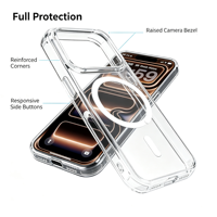 Coque rigide en verre trempé 9H Premium avec anneau magnétique anti-rayures et anti-jaunissement, finition mate cristalline pour iPhone 16 17 18 Pro Max
