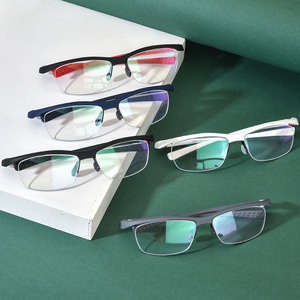 Borregls TR90 Glasses Frame Men High Quality Brand Designer Sports Half Semi Rimless Square Eyeglasses Optical <strong>Eyewear</strong> 17027 - Product Image 2