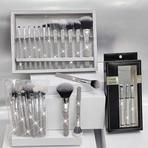 Set de Brochas de Maquillaje Gracedo Diamante 12 Piezas Plata Nuevo Lujo Buena Calidad Bling Shine Diamante - Product Image 2