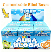 Peluches avec yeux tournants personnalisées Panda visage en vinyle porte-clés mini boîte aveugle en peluche jouet flexible bras jambe Animal en peluche pour pendentif de sac
