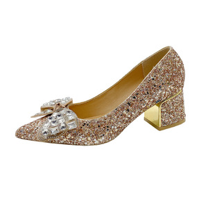 Luxury Crystal Bridal Shoes High <b>Heels</b> Women Elegant Stiletto Prom Evening Party Pumps Custom Bulk Order - Product Image 6