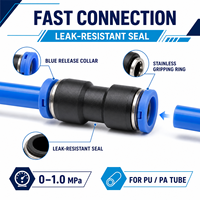PU PV PG Sambungan Pneumatik Tekan (Push-in) Lurus, Sambungan Siku, Reducer, Konektor Selang Udara 4mm hingga 16mm Garansi 1 Tahun