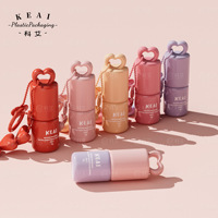 Tube de brillant à lèvres cylindrique en ABS 5g, couleur macaron, suspendable, vide, pour blush liquide, emballage cosmétique, conteneur personnalisable avec logo, vente en gros